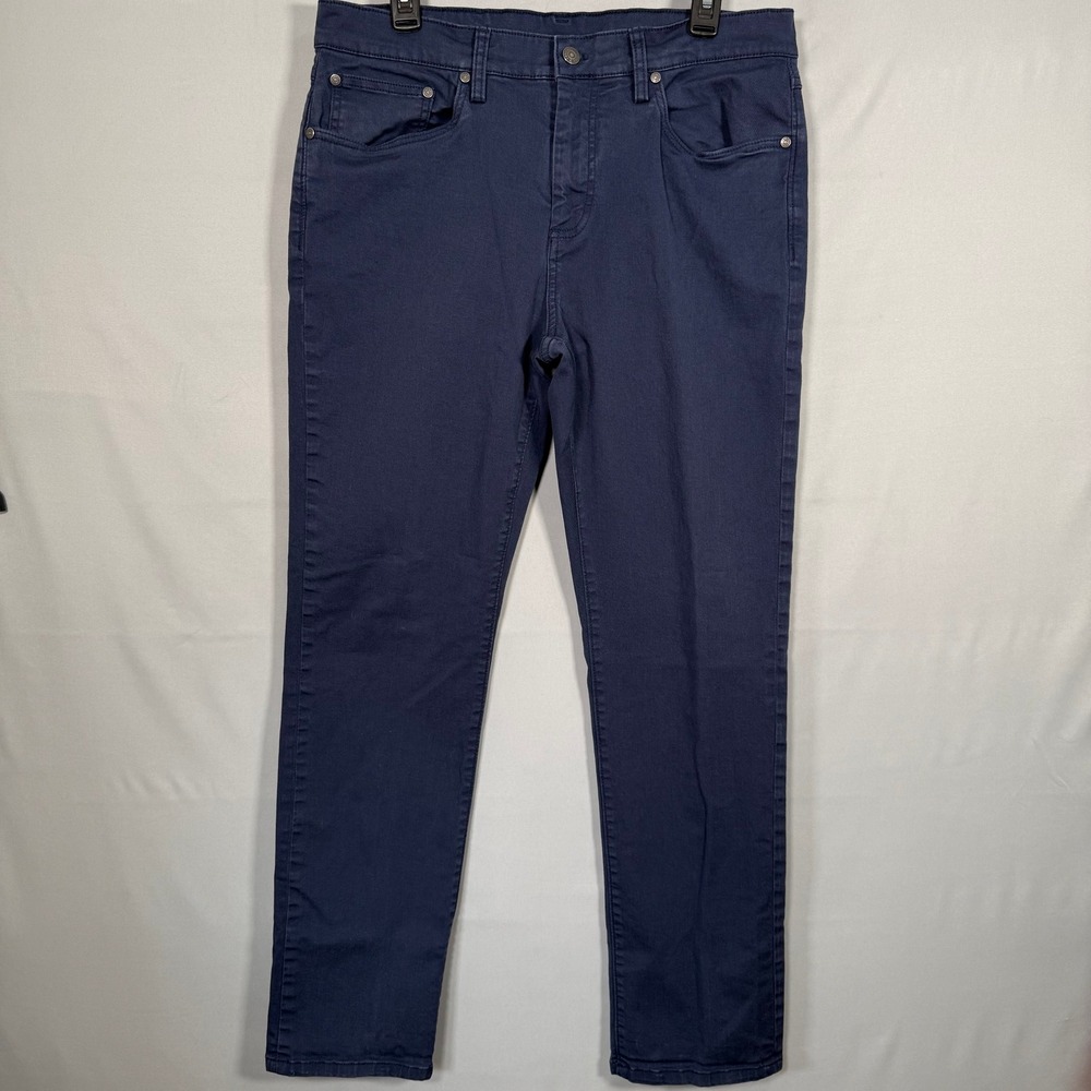 Brooks Brothers Mens Straight Leg Navy Blue Chino Pants W38 L30.5 Stretch - Picture 3 of 13